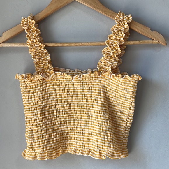 Reformation Leonore Smock Crop Tank Top - Picture 3 of 8